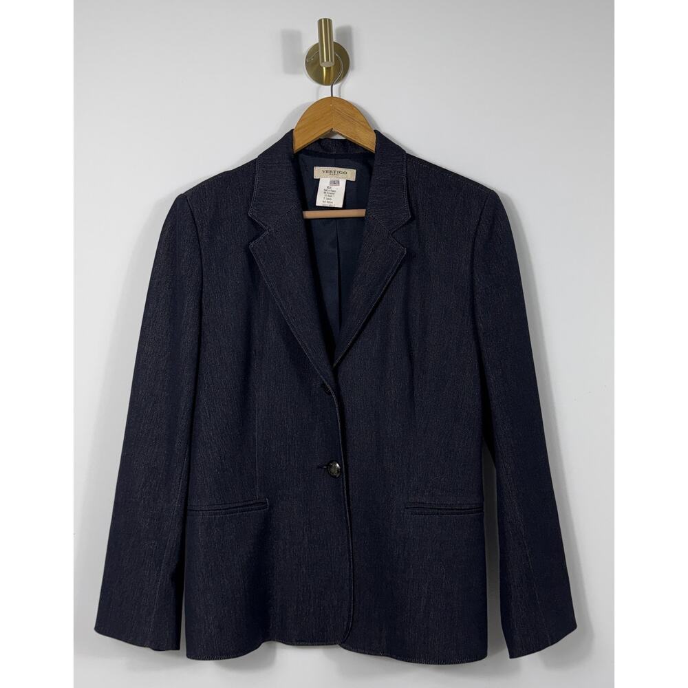 Vertigo Paris Women’s Denim Slim-fit Blazer Jacket Size L